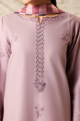 Brandsinn-3PIECE LAWN EMBROIDERED SHIRT WITH CHIFFON PRINTED DUPATTA AND TROUSER-BI-4868
