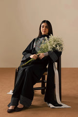 BrandsInn-3PC DHANAK EMBROIDERED SHIRT WITH DHANAK SHAWL AND TROUSER-BI-5200