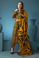 BrandsInn-3PC KHADDAR PRINTED SHIRT WITH KHADDAR PRINT DUPATTA AND PRINT TROUSER-BI-2617