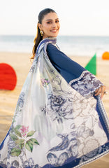 BrandsInn-3PC LAWN EMBROIDERED SHIRT WITH CHIFFON PRINT DUPATTA AND EMB TROUSER-BI-4845
