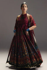 BrandsInn-3PC DIGITAL PRINTED FROCK WITH SILK PRINTED DUPATTA & DYED TROUSER-BI-065