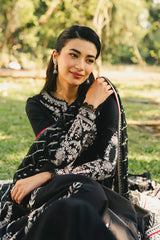 BrandsInn-3PC LAWN EMBROIDERED FROCK WITH CHIFFON EMB DUPATTA AND TROUSER-BI-4921