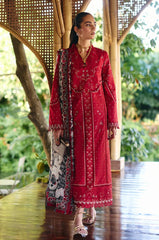 BrandsInn-3PC LAWN EMBROIDERED SHIRT WITH CHIFFON PRINT DUPATTA AND EMB TROUSER-BI-4810