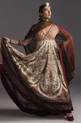 BrandsInn-3PC DIGITAL PRINTED FROCK WITH SILK PRINTED DUPATTA & DYED TROUSER-BI-068