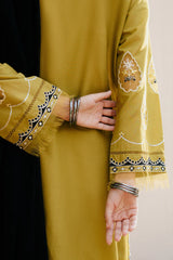 BrandsInn-3PC DHANAK EMBROIDERED SHIRT WITH DHANAK EMBROIDERED SHAWL & DHANAK TOUSER-BI-4222