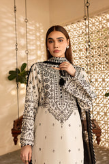 BrandsInn-3PC DHANAK EMBROIDERED SHIRT WITH CHIFFON EMBROIDERED DUPATTA AND EMB TROUSER-BI-4154