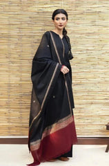 BrandsInn- 3PC DHANAK SHIRT WITH SLUB WOOL PRINT SHAWL-BI-4075