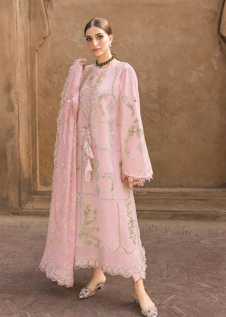 BrandsInn-3PC DHANAK EMBROIDERED SHIRT WITH WOOL PRINTED EMB SHAWL AND TROUSER-BI-5190