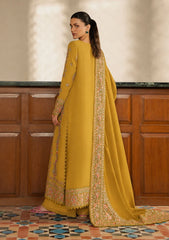 BrandsInn-3PC DHANAK EMBROIDERED SHIRT WITH DHANAK EMB SHAWL AND TROUSER-BI-5209