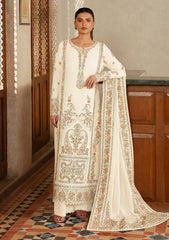 BrandsInn-3PC DHANAK EMBROIDERED SHIRT WITH DHANAK EMB SHAWL AND TROUSER-BI-5208