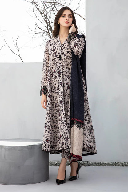BrandsInn-3PC KHADDAR PRINTED SHIRT WITH KHADDAR PRINT DUPATTA AND PRINT TROUSER-BI-4189