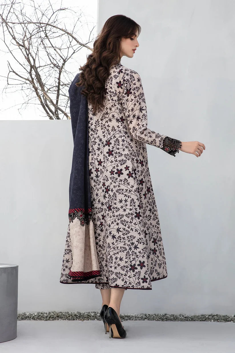 BrandsInn-3PC KHADDAR PRINTED SHIRT WITH KHADDAR PRINT DUPATTA AND PRINT TROUSER-BI-4189