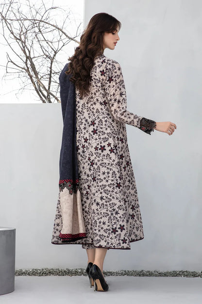 BrandsInn-3PC KHADDAR PRINTED SHIRT WITH KHADDAR PRINT DUPATTA AND PRINT TROUSER-BI-4189