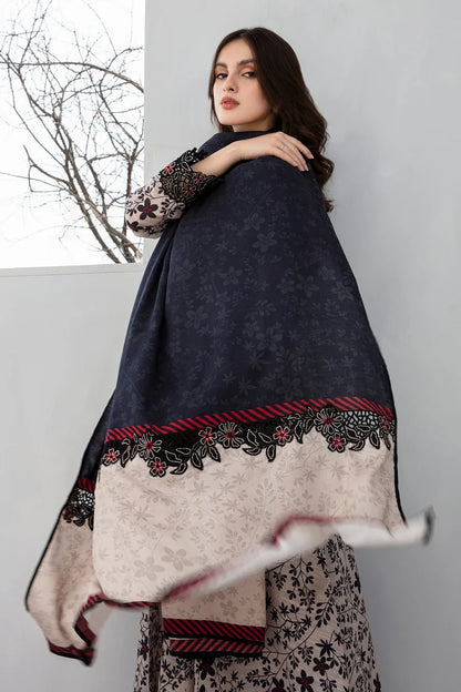 BrandsInn-3PC KHADDAR PRINTED SHIRT WITH KHADDAR PRINT DUPATTA AND PRINT TROUSER-BI-4189