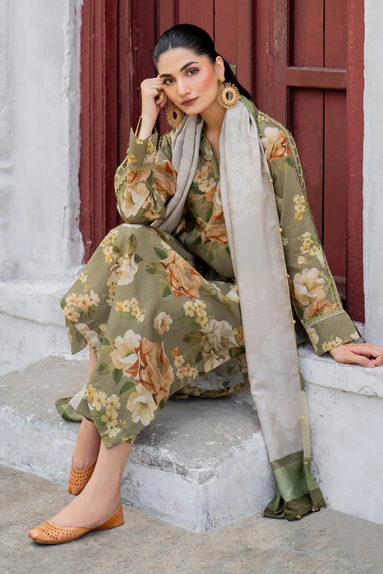 BrandsInn-3PC KARANDI PRINTED SHIRT WITH KARANDI PRINTED DUPATTA AND TROUSER-BI-2579