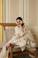 BrandsInn-3PC LAWN HEAVY EMBROIDERED SHIRT WITH ORGANZA EMB DUPATTA AND TROUSER-BI-4903