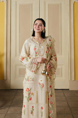 BrandsInn-3PC LAWN HEAVY EMBROIDERED SHIRT WITH ORGANZA EMB DUPATTA AND TROUSER-BI-4903