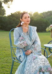 BrandsInn-3PC DHANAK EMBROIDERED SHIRT WITH DHANAK EMBROIDERED SHAWL AND TROUSER-BI-5242