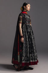BrandsInn-3PC DIGITAL PRINTED FROCK WITH SILK PRINTED DUPATTA & DYED TROUSER-BI-066