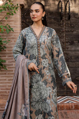 BrandsInn-3PC KHADDAR PRINTED SHIRT WITH KHADDAR PRINTED DUPATTA AND PRINT TROUSER-BI-2648
