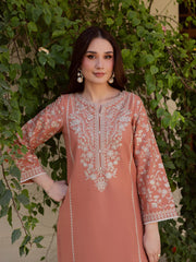BrandsInn-2PIECE LAWN SEQUIN EMB SHIRT WITH LAWN EMB SLEEVES-BI-238