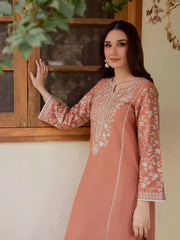BrandsInn-2PIECE LAWN SEQUIN EMB SHIRT WITH LAWN EMB SLEEVES-BI-238