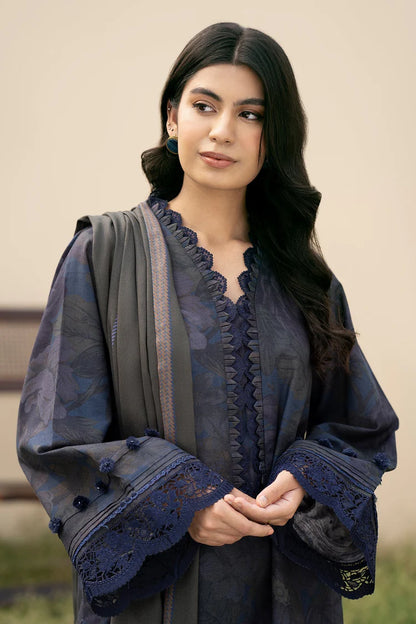 BrandsInn-3PC KHADDAR PRINTED SHIRT WITH KHADDAR PRINT DUPATTA AND PRINT TROUSER-BI-2631