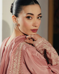 BrandsInn-3PC RAW SILK EMBROIDERED SHIRT WITH SILK EMBROIDERED DUPATTA AND EMB TROUSER-BI-5141