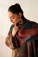 BrandsInn-3PC KHADDAR PRINTED SHIRT WITH KHADDAR PRINTED DUPATTA AND PRINTED TROUSER-BI-