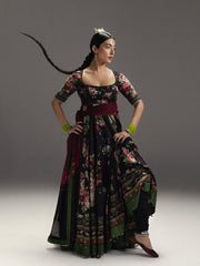 BrandsInn-3PC DIGITAL PRINTED FROCK WITH SILK PRINTED DUPATTA & DYED TROUSER-BI-070