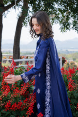 BrandsIInn-3PC LAWN EMBROIDERED SHIRT WITH KHADDI NET EMB DUPATTA AND TROUSER-BI-4844
