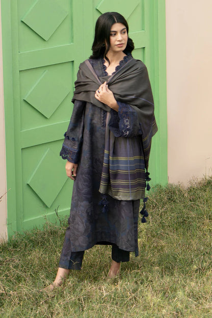 BrandsInn-3PC KHADDAR PRINTED SHIRT WITH KHADDAR PRINT DUPATTA AND PRINT TROUSER-BI-2631