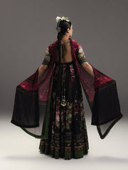 BrandsInn-3PC DIGITAL PRINTED FROCK WITH SILK PRINTED DUPATTA & DYED TROUSER-BI-070