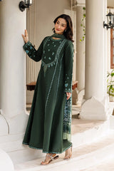 BrandsInn-3PC LAWN EMBROIDERED SHIRT WITH CHIFFON PRINTED DUPATTA AND TROUSER-BI-4870