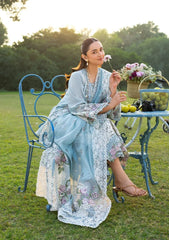 BrandsInn-3PC DHANAK EMBROIDERED SHIRT WITH DHANAK EMBROIDERED SHAWL AND TROUSER-BI-5242