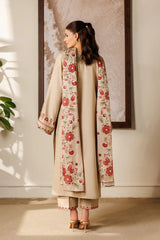 BrandsInn-3PC LAWN EMBROIDERED SHIRT WITH CHIFFON PRINTED DUPATTA AND EMB TROUSER-BI-4869