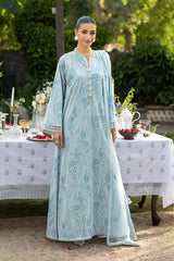 BrandsInn-3PC DHANAK EMBROIDERED SHIRT WITH CHIFFON EMBROIDERED DUPATTA AND TROUSER-BI-5177