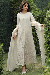 BrandsInn-3PC LAWN CHIKAANKARI EMBROIDERED SHIRT WITH KHAADI NET EMBROIDERED DUPATTA AND TROUSER -BI-4730