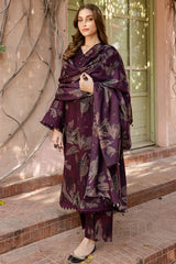 BrandsInn-3PC KHADDAR PRINTED SHIRT WITH KHADDAR PRINTED DUPATTA AND PRINT TROUSER-BI-2649
