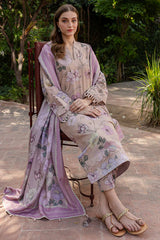 BrandsInn-3PC KHADDAR PRINTED SHIRT WITH KHADDAR PRINTED DUPATTA AND PRINT TROUSER-BI-2644