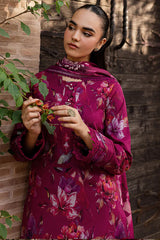 BrandsInn-3PC KHADDAR PRINTED SHIRT WITH KHADDAR PRINTED DUPATTA AND PRINT TROUSER-BI-2646
