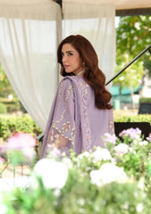 BrandsInn-3PC DHANAK EMBROIDERED SHIRT WITH KHADDI NET EMBROIDERED DUPATTA AND TROUSER-BI-5114