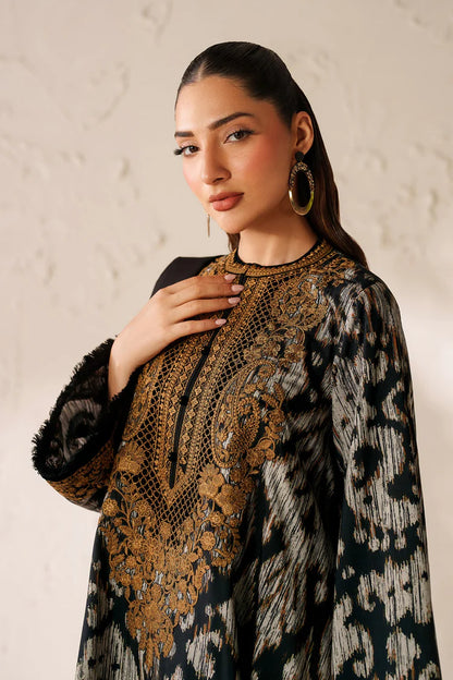 BrandsInn-3PC VISCOSE PRINTED EMB SHIRT WITH VISCOSE PRINTED DUPATTA AND TROUSER-BI-2639