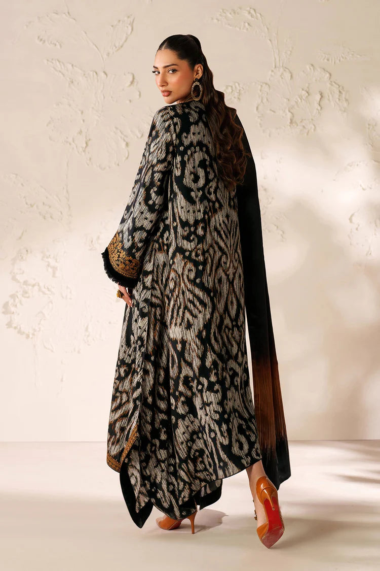 BrandsInn-3PC VISCOSE PRINTED EMB SHIRT WITH VISCOSE PRINTED DUPATTA AND TROUSER-BI-2639