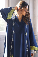BrandsInn -RAW SILK 2PC -RAW SILK SHIRT EMBROIDRED AND RAW SILK EMBROIDERED TROUSER-BI_5151