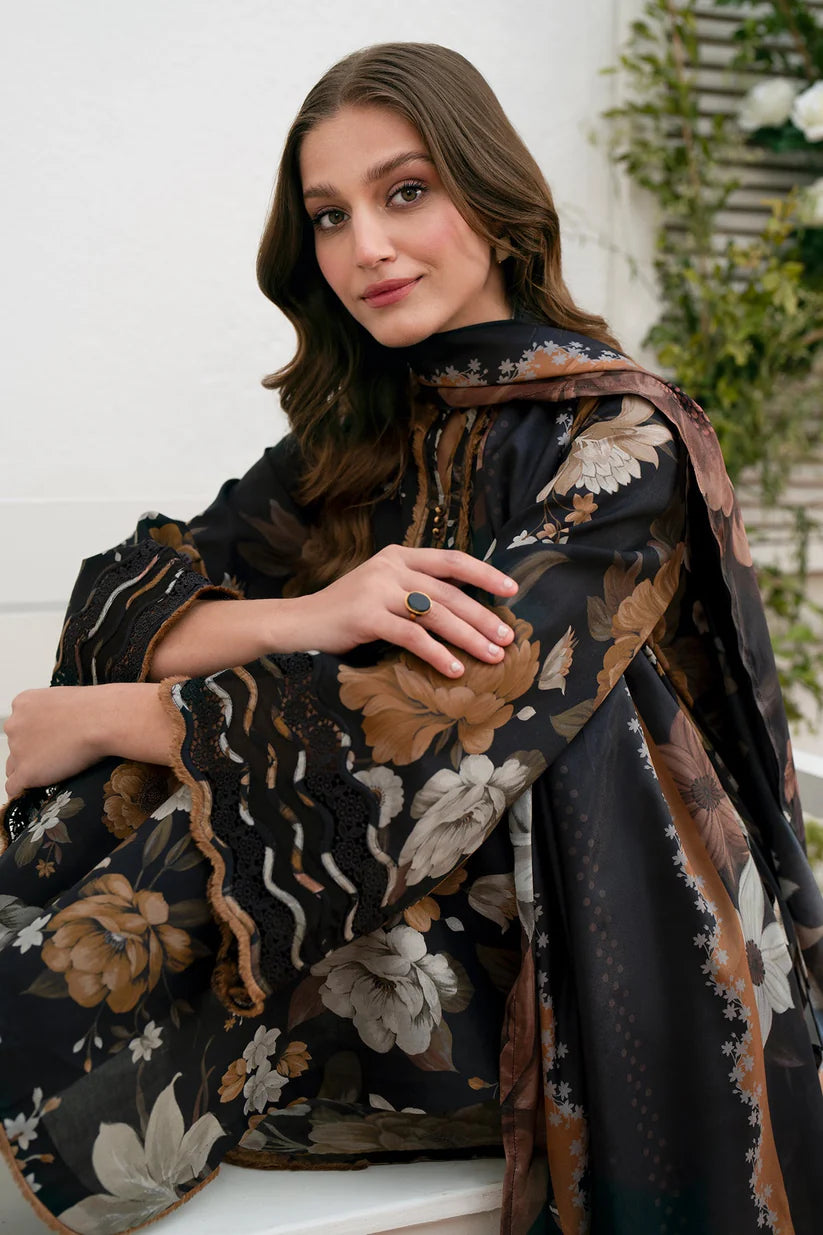 BrandsInn-3PC LAWN PRINTED SHIRT WITH CHIFFON PRINT DUPATTA AND PRINT TROUSER-BI-424