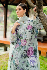BrandsInn-3PC LAWN DIGITAL PRINTED SHIRT WITH ORGANZA EMB DUPATTA AND PRINTED TROUSER-BI-010