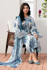 BrandsInn-3PC KARANDI PRINTED SHIRT WITH KARANDI PRINTED DUPATTA AND TROUSER-BI-2574