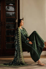BrandsInn-3PC LAWN EMBROIDERED SHIRT WITH CHIFFON PRINTED DUPATTA AND TROUSER-BI-4870