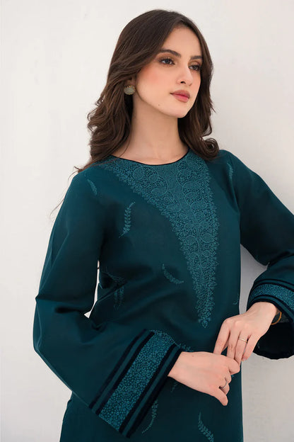 BrandsInn- 2PC -DHANAK HEAVY EMBROIDERED WITH HEAVY EMBROIDERED SLEEVES-BI-4190